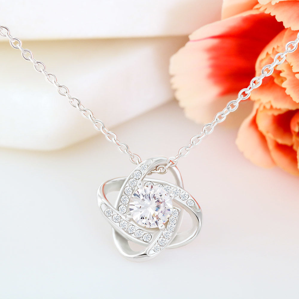 ✨ To My Daughter – Love Knot Necklace from Dad ✨